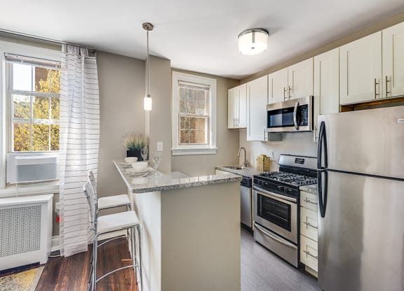 One-bedroom kitchen (staged)  at August, Washington