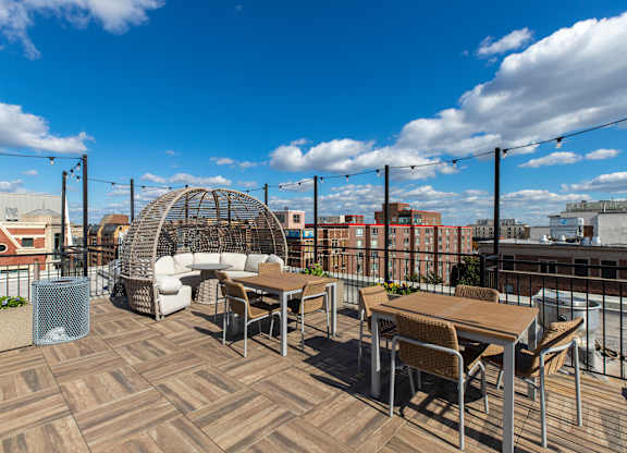 Rooftop deck at The Belvedere Apartments in Washington, DC 20005
