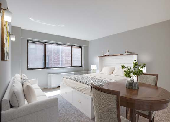 Studio apartment with murphy bed at The Livingston Apartments at  5437 Connecticut Avenue, NW Washington, DC 20015