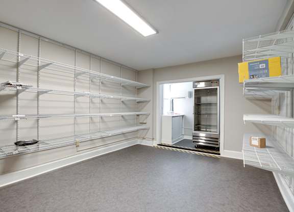 Package room at The Paramount Apartments.