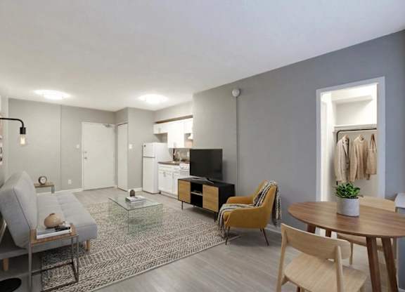 Modern studio apartment (virtually staged) at The Palisades at Logan Circle