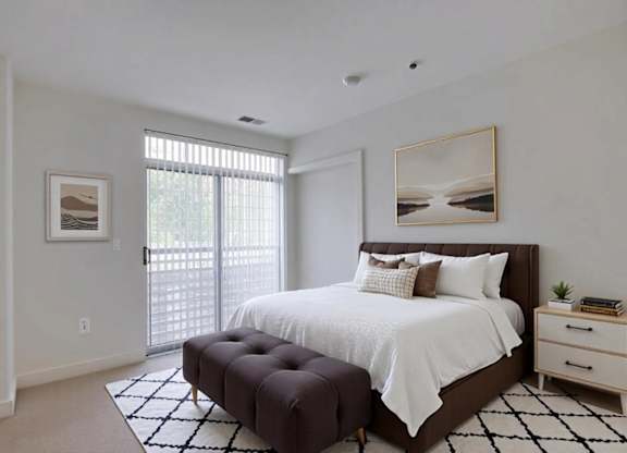 Bedroom (virtually staged) at 2255 Wisconsin Avenue, NW, Washington, DC 20007