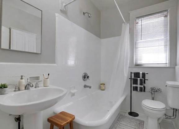 Bathroom (virtually staged) at 4115 Wisconsin Avenue Apartments in Washington, DC 20016