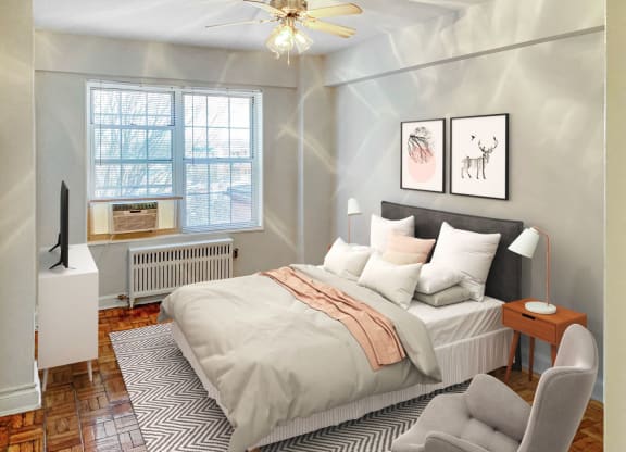 Bedroom (virtually staged) at Connecticut Gardens, Washington, Washington
