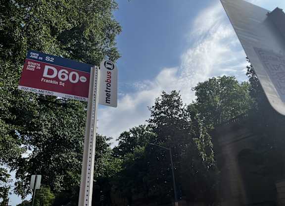 D60 bus route near The Diplomat Apartments in Washington DC