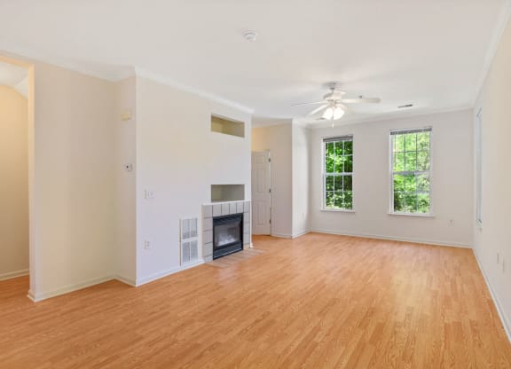 Vacant Living Area at The Residences at King Farm, Rockville, Maryland