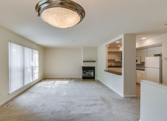 Two-bedroom townhome living area  at Lenox Park, Maryland