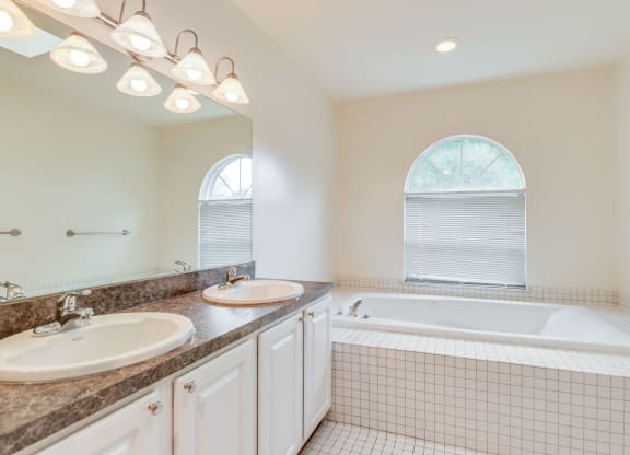 Townhome master bathroom  at Lenox Park, Maryland, 20910