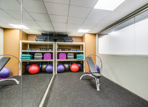 Fitness center yoga room  at Lenox Park, Silver Spring, 20910