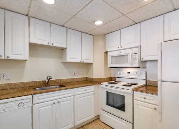 Apartment kitchen with classic finishes  at Lenox Park, Silver Spring, 20910
