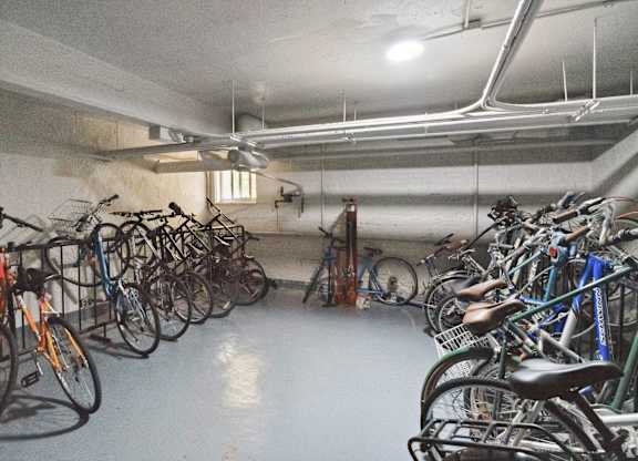 Bike storage at Highview and Castle Manor in Washington DC 20009