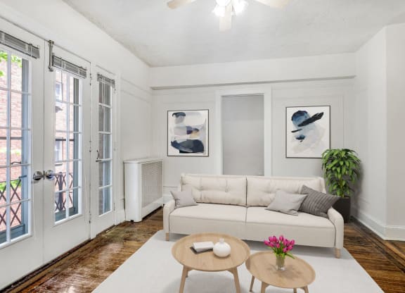 living area (virtually staged) at Highview and Castle Manor, Washington, Washington