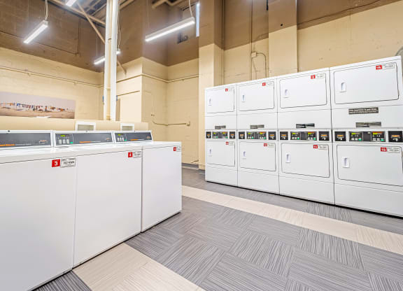 a row of white utility cabinets in a building  at Idaho Terrace, Washington, Washington