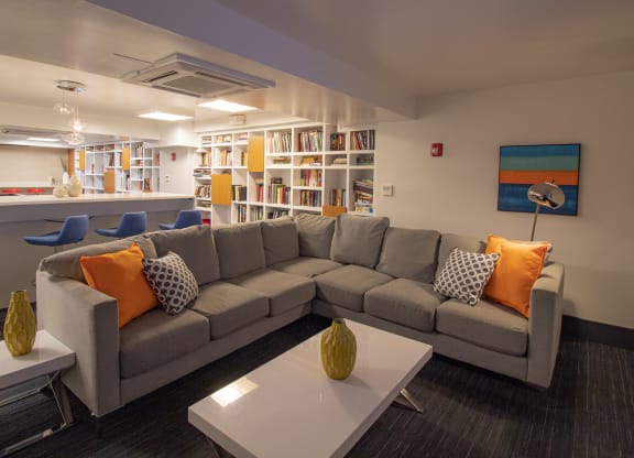 a living room with a couch and a table at The Argonne Apartments, Washington DC