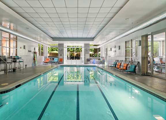 Indoor pool at Lenox Club Apartments in National Landing, Arlington, VA 22202