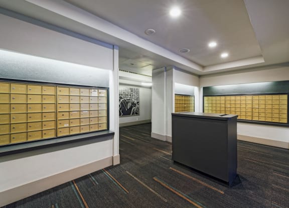 Post boxes  at Lenox Club, National Landing, Arlington, Virginia, 22202
