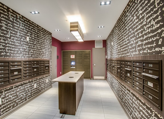 Mail area and package lockers at 2255 Wisconsin, Washington, DC, 20007