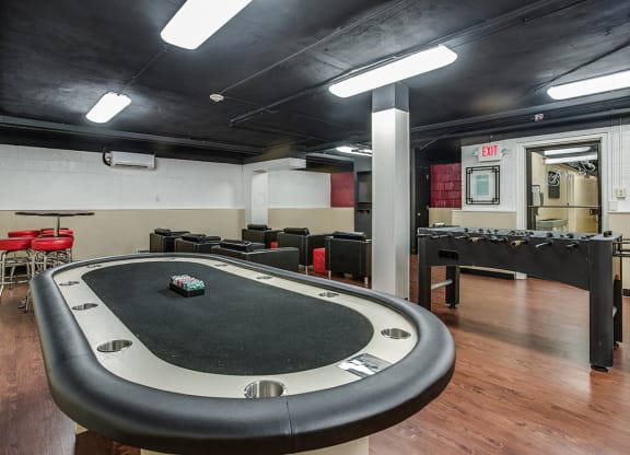 Entertainment and game room at Mason Hall in Alexandria, VA 22314