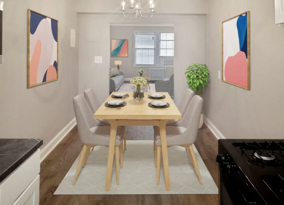 Dining (virtually staged) at Park Crest Apartments, Washington, District of Columbia