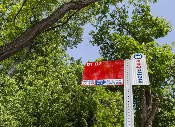 Nearby Metrobus stop in Glover Park at Park Crest Apartments, Washington, DC 20007