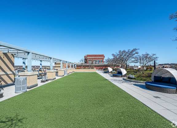 Rooftop terrace with cabanas at Park Place at Petworth Station in Washington, DC 20011