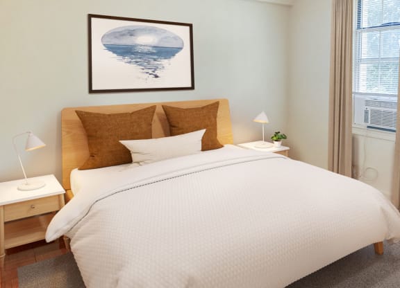 Bedroom (virtually staged) at Park Crest Apartments, Washington