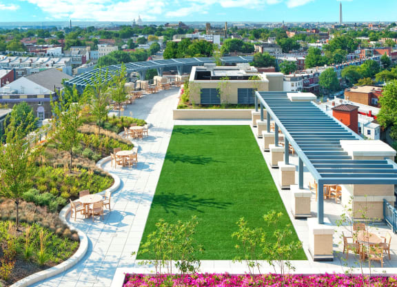 Rooftop terrace with grills at Park Place at Petworth, Washington, DC 20011