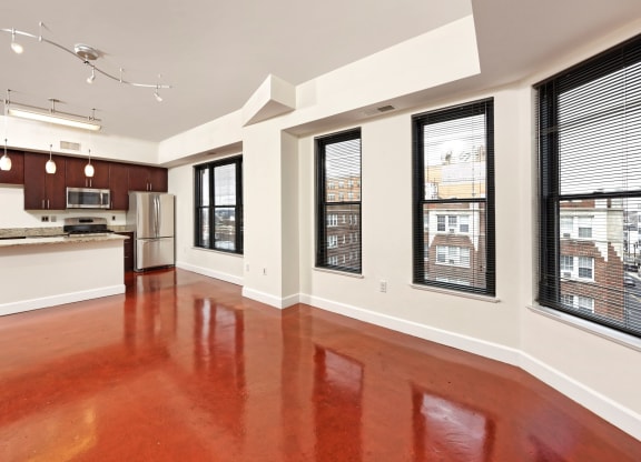 2BR living room at Park Place at Petworth Station in Washington DC 20011