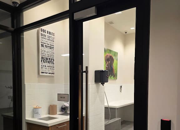 Pet spa wash station at Valo Apartments in Southwest Waterfront, Washington, DC 20024