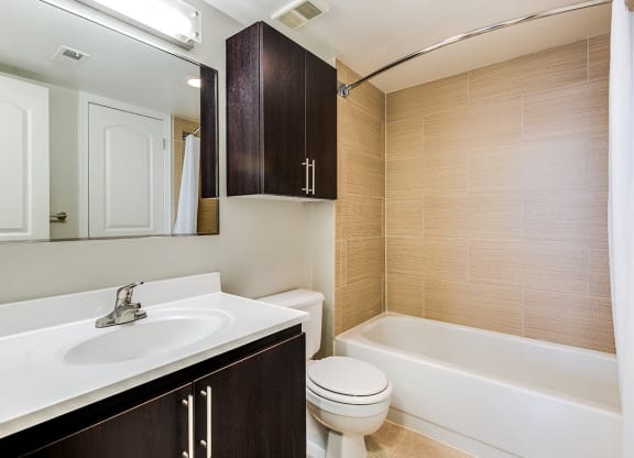 Renovated bathroom  at Residences at Rio, Maryland