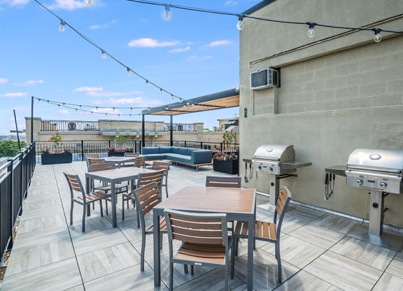 Rooftop deck grilling area at Diplomat, Washington, DC, 20009