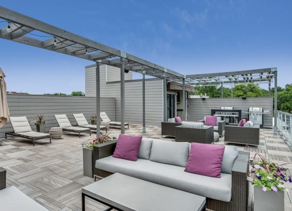 Rooftop deck with grills at 2255 Wisconsin, Washington, 20007