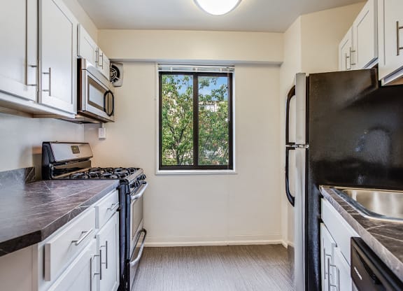 Renovated kitchen at Livingston, Washington, DC 20015