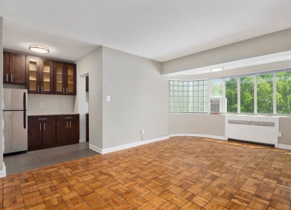 kitchen and living area at 2100 Connecticut, Washington, DC, 20008