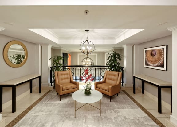Seating area at West End Residences, Washington, 20037