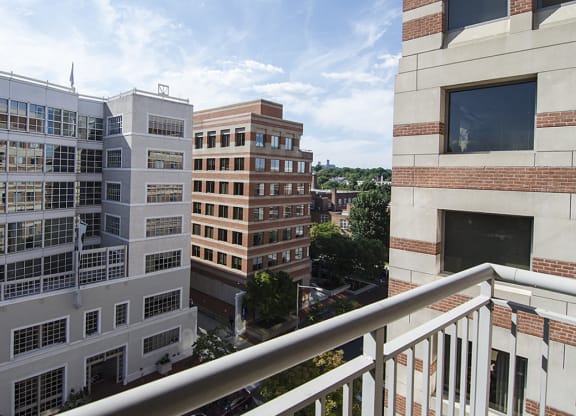 Balcony view at West End Residences, Washington, 20037