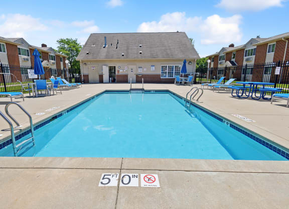 the swimming pool at our apartments