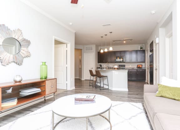Living Room With Kitchen at Hurstbourne Estates, Louisville, 40223