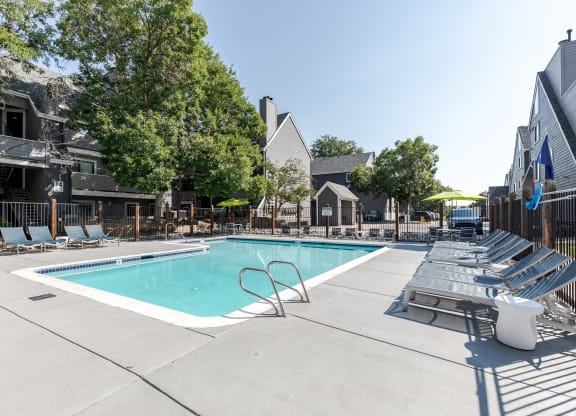 the swimming pool at our apartments