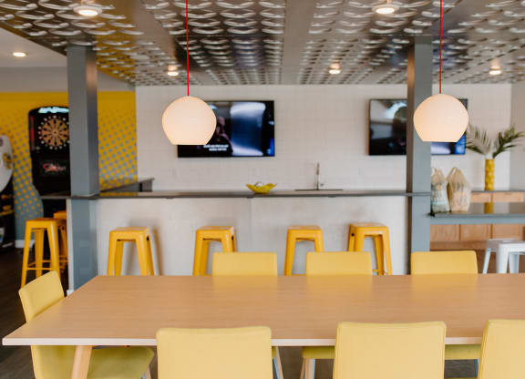 Clubhouse Dining at Hello Apartments, Minneapolis, MN