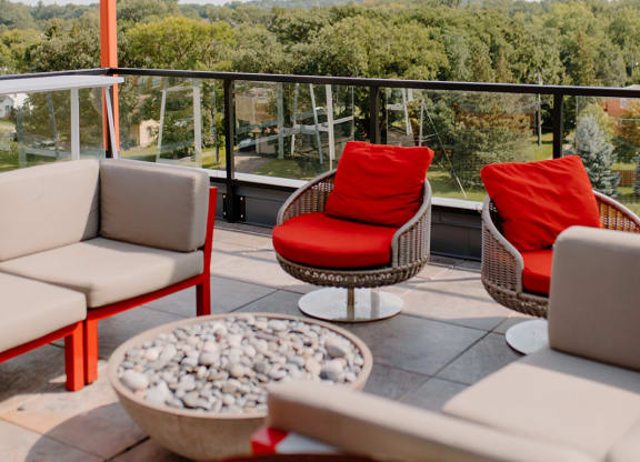 Outdoor Lounge at Hello Apartments, Minneapolis