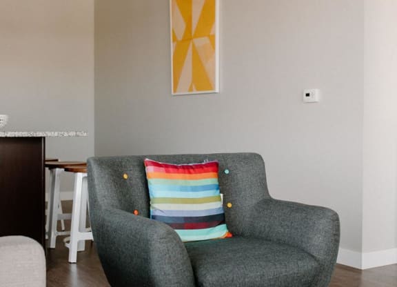 Living Room Sofa at Hello Apartments, Minneapolis