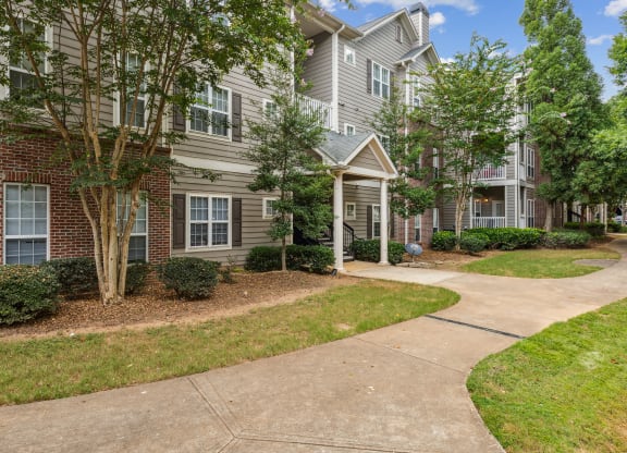 our apartments at the district feature a walkway to the leasing office