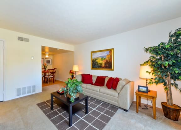 Model Living Room at Stonetree, East Point, Georgia