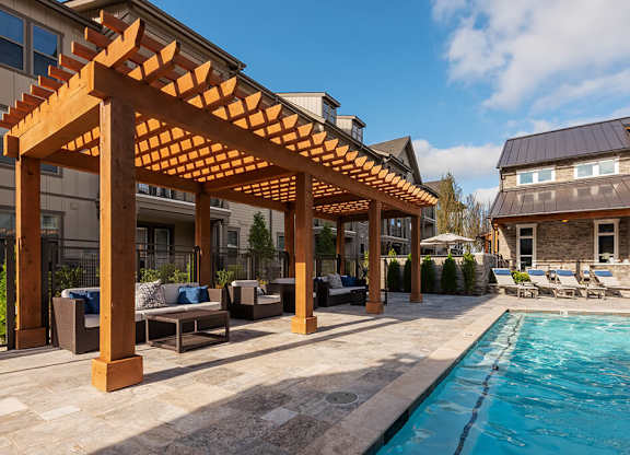 Lounge Swimming Pool With Cabana at Retreat at Ironhorse, Franklin, 37069