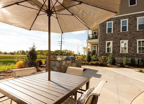 Shaded Lounge Area By Pool at Retreat at Ironhorse, Franklin, Tennessee