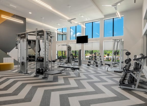 The Atwater Apartments Resident Lounge Fitness Center