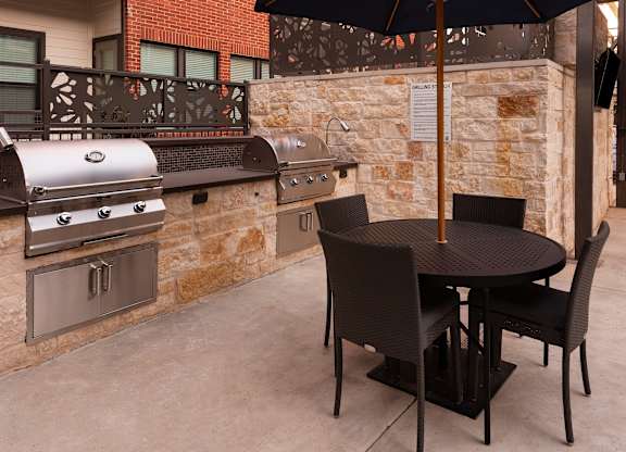 Outdoor Barbeque Area With Grills
