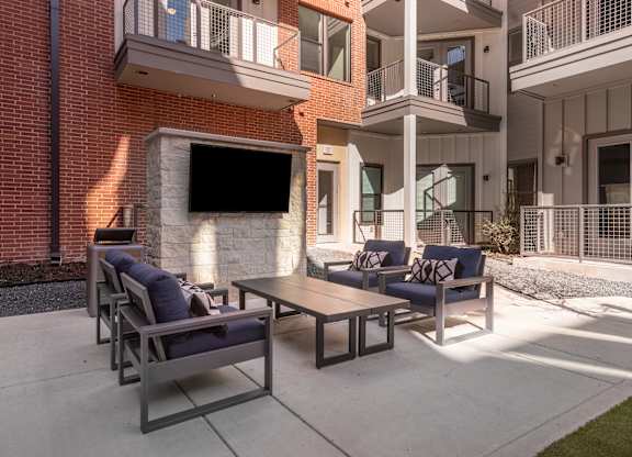 Patio Lounge Area With TV