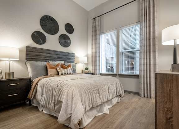 Spacious Bedroom With Wood Floors